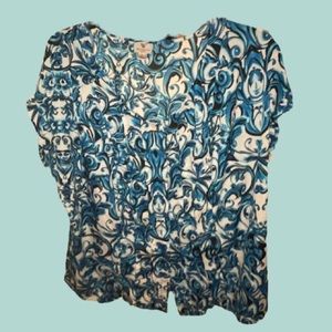 Women’s Blue Floral Blouse